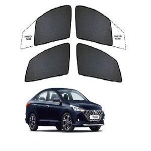 Premium Fix type SunShade Curtain For VERNA NEW  - Black